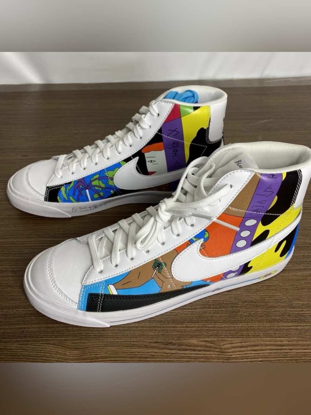 Nike Blazer Mid 77 Flyleather QS Ruohan Wang Men Size 10 NIB Sneakers CZ3775-900 - Picture 6 of 8